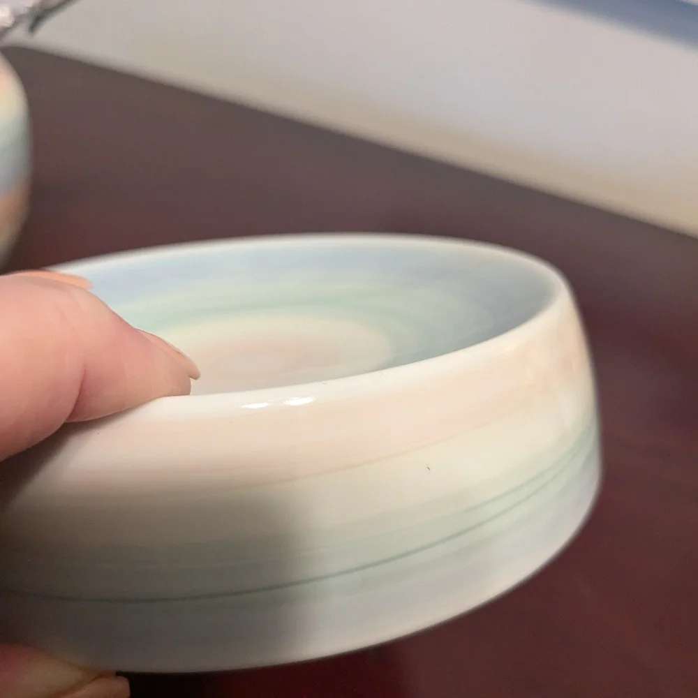 Vintage Sonet Soap Dish & Toothbrush Holder Glory Of Pastels Office Desk Ceramic